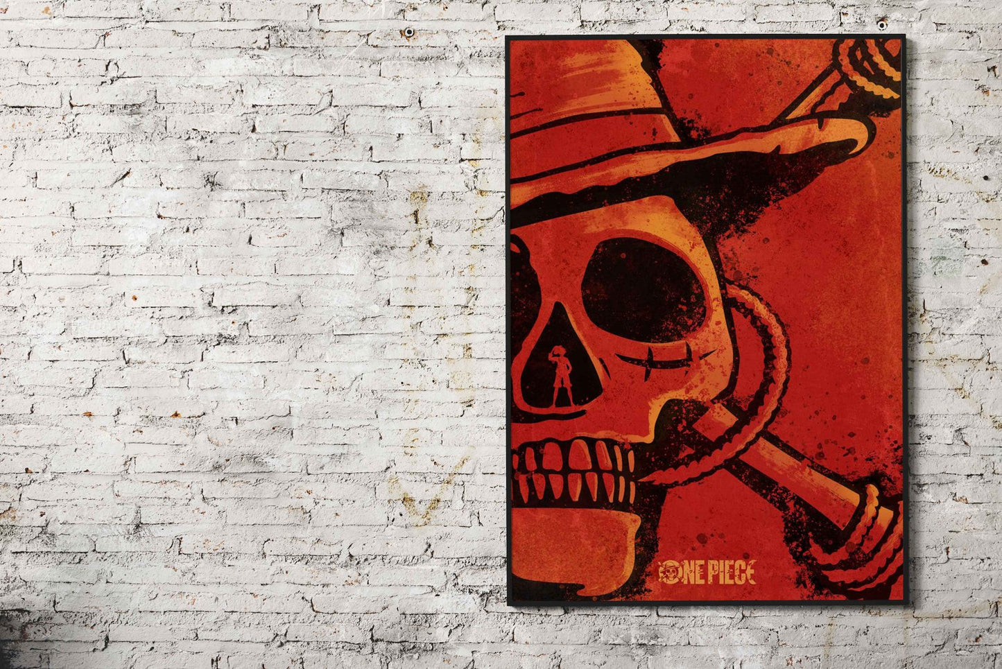 Luffy Minimal Skull Asian Style Poster | Wall Art for Home & Office | High-Quality Print - High-Quality Visual Display