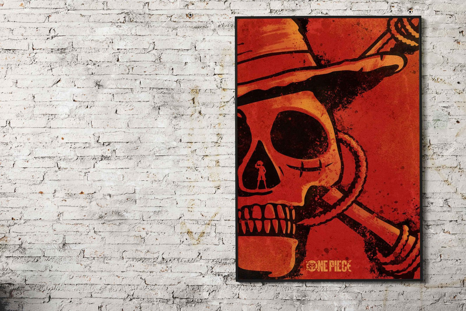 Luffy Minimal Skull Asian Style Poster | Wall Art for Home & Office | High-Quality Print - High-Quality Visual Display