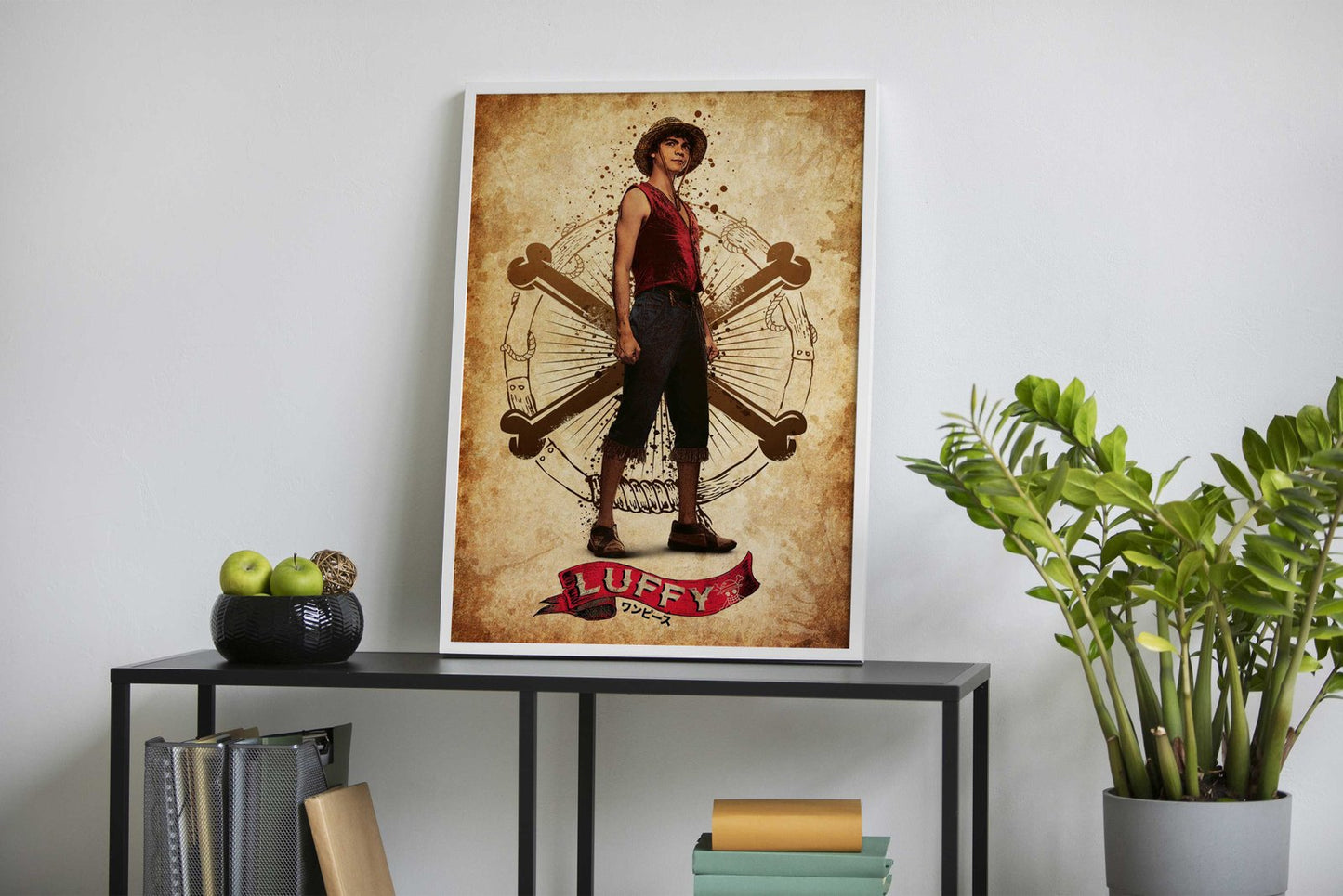 Luffy Retro Asian Style Poster | Wall Art for Home & Office | High-Quality Print - High-Quality Visual Display
