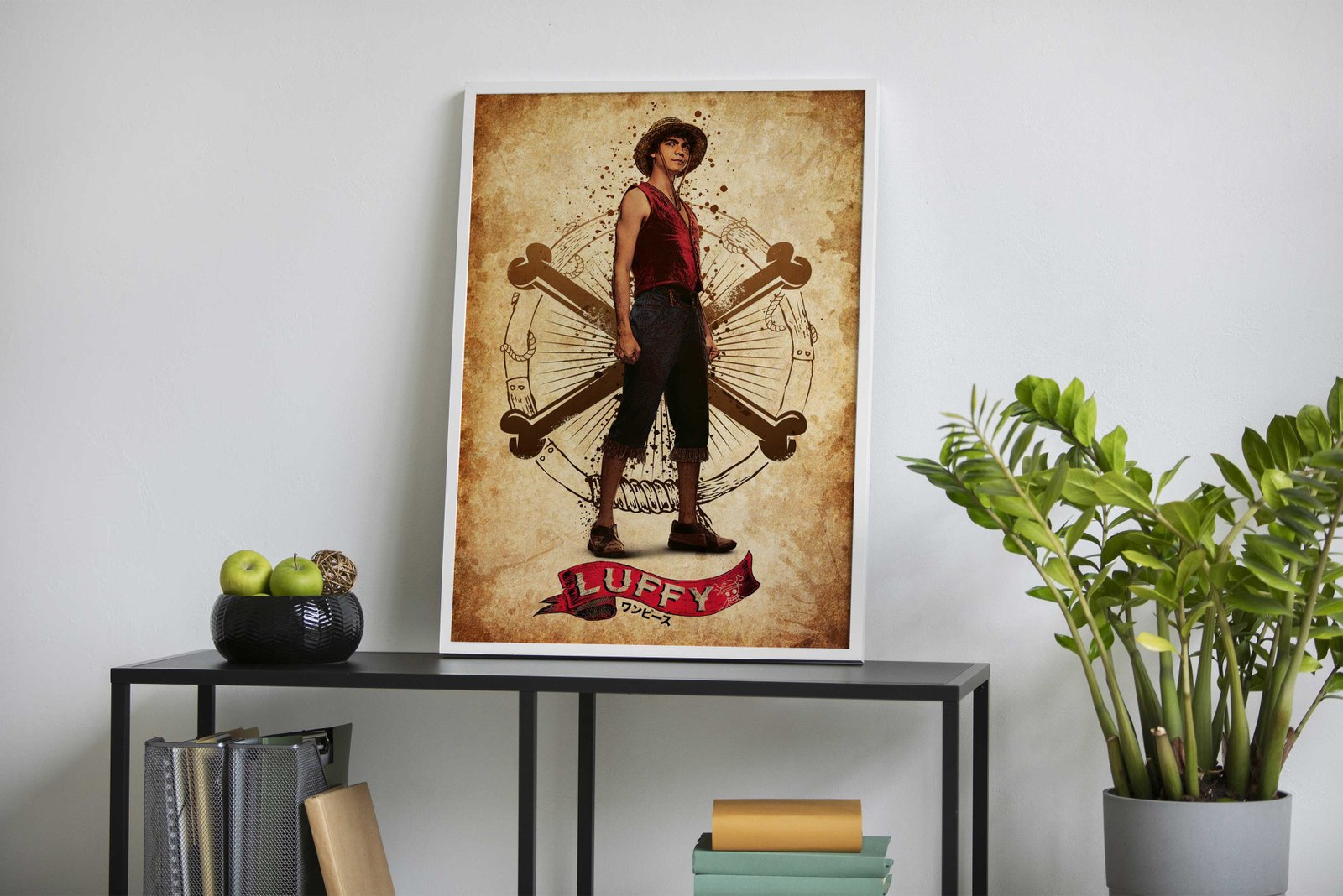 Luffy Retro Asian Style Poster | Wall Art for Home & Office | High-Quality Print - High-Quality Visual Display