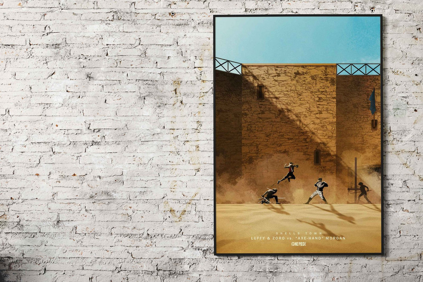 Luffy & Zoro vs Axe Hand Asian Style Poster | Wall Art for Home & Office | High-Quality Print - High-Quality Visual Display