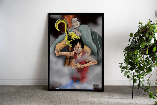 Luffy vs Crocodile Asian Style Poster | Wall Art for Home & Office | High-Quality Print - High-Quality Visual Display