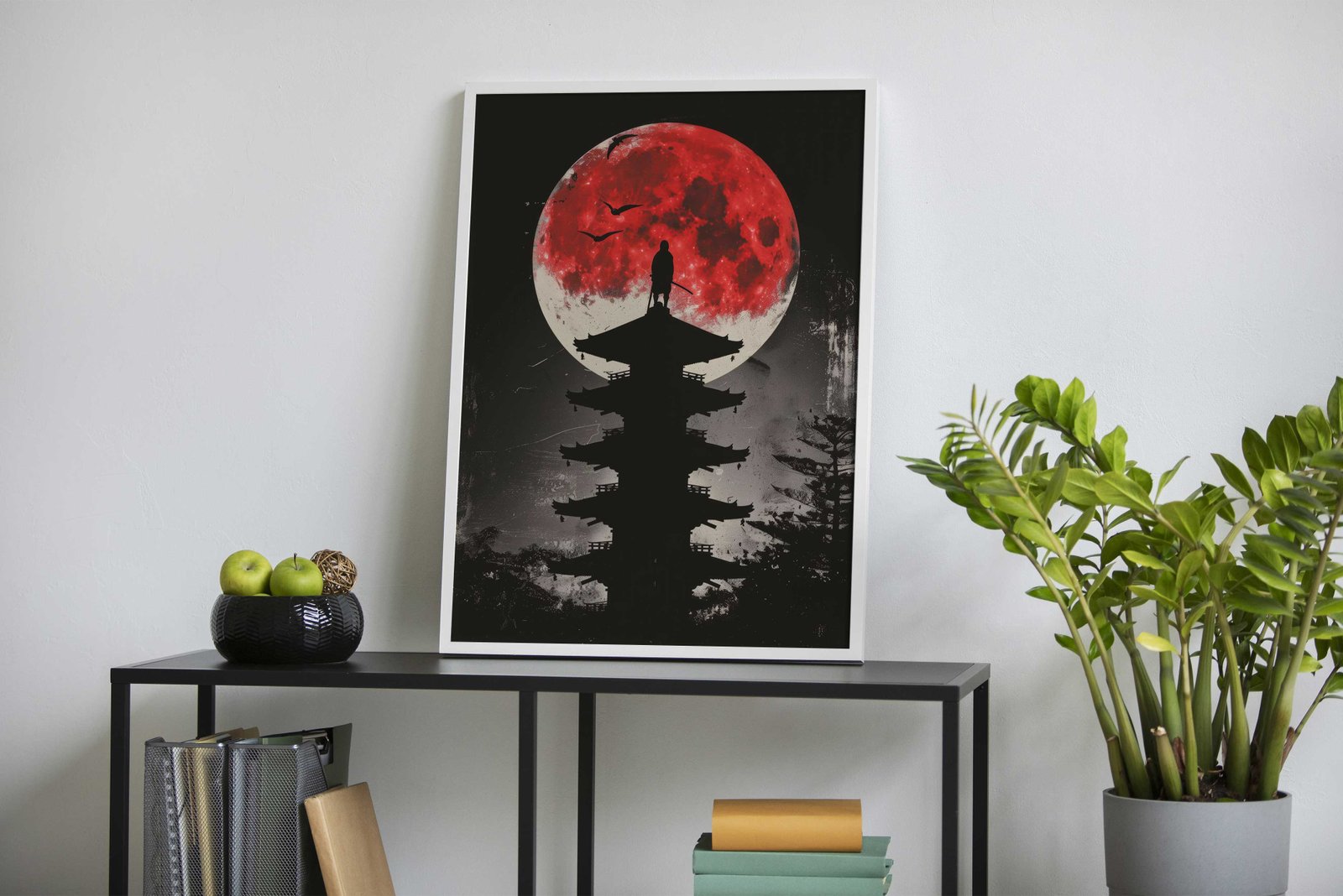 Lunar Sentinel Asian Style Poster | Wall Art for Home & Office | High-Quality Print - High-Quality Visual Display