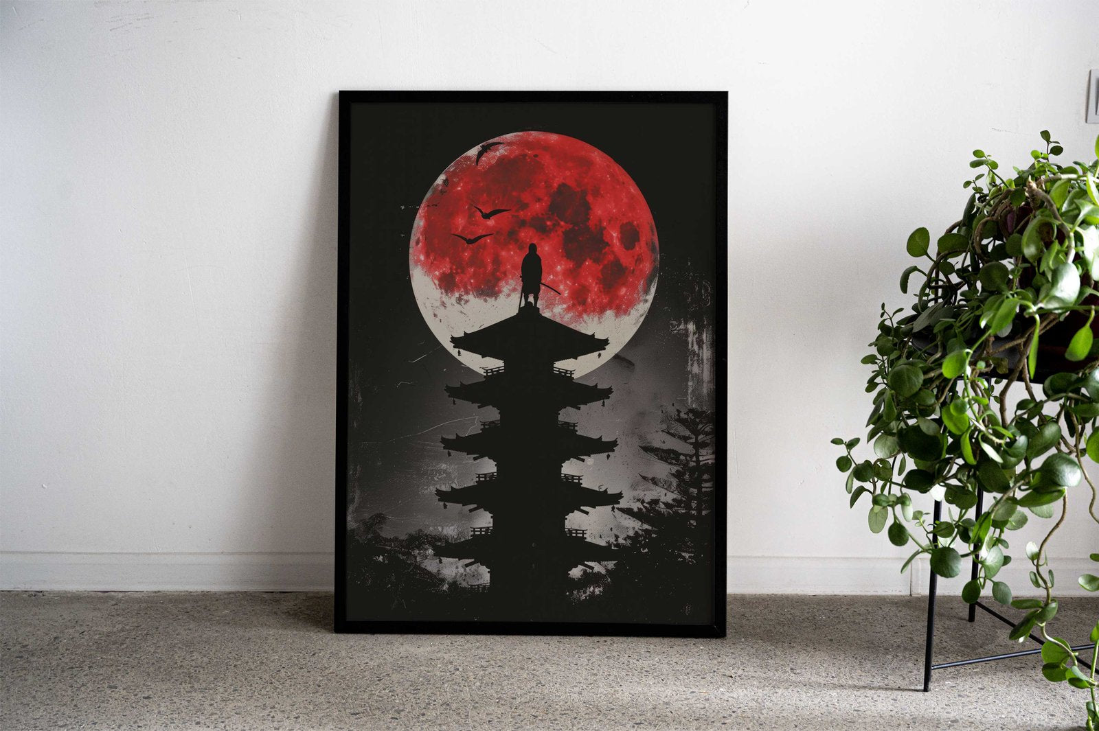 Lunar Sentinel Asian Style Poster | Wall Art for Home & Office | High-Quality Print - High-Quality Visual Display