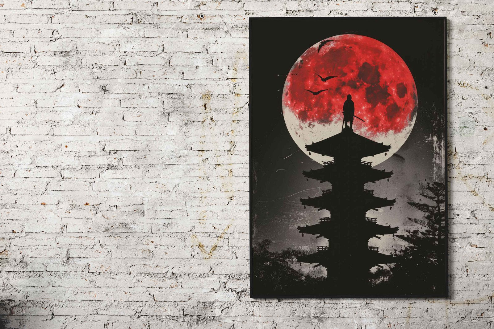 Lunar Sentinel Asian Style Poster | Wall Art for Home & Office | High-Quality Print - High-Quality Visual Display