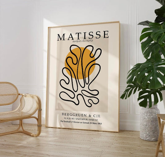 Matisse Papiers Découpés: Black, Gold, and Neutral Print