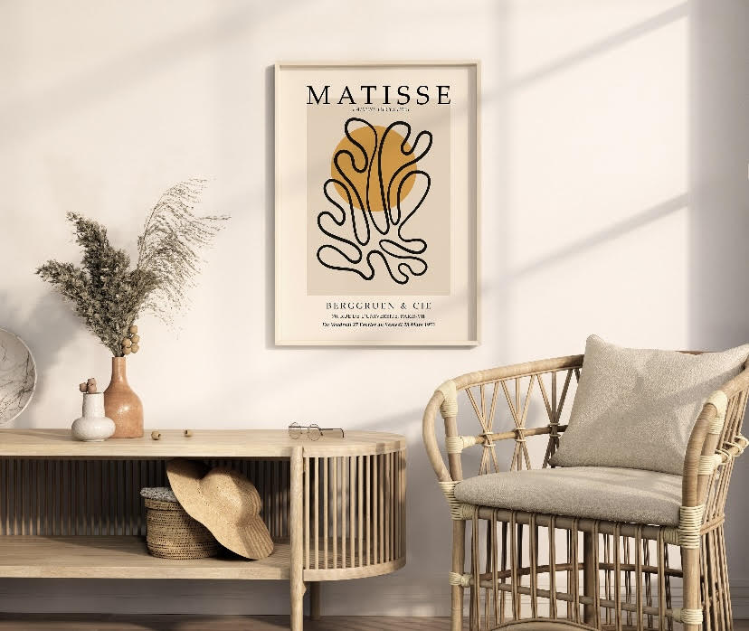 Matisse Papiers Découpés: Black, Gold, and Neutral Print