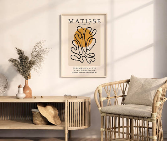 Matisse Papiers Découpés: Black, Gold, and Neutral Print