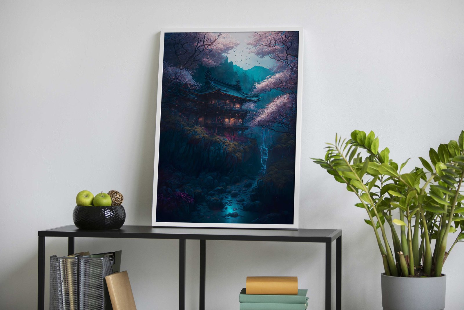 Magic Cherry Blossom House Asian Style Poster | Wall Art for Home & Office | High-Quality Print - High-Quality Visual Display