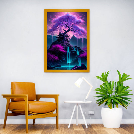 Magical Cherry Blossom Asian Style Poster | Wall Art for Home & Office | High-Quality Print - High-Quality Visual Display