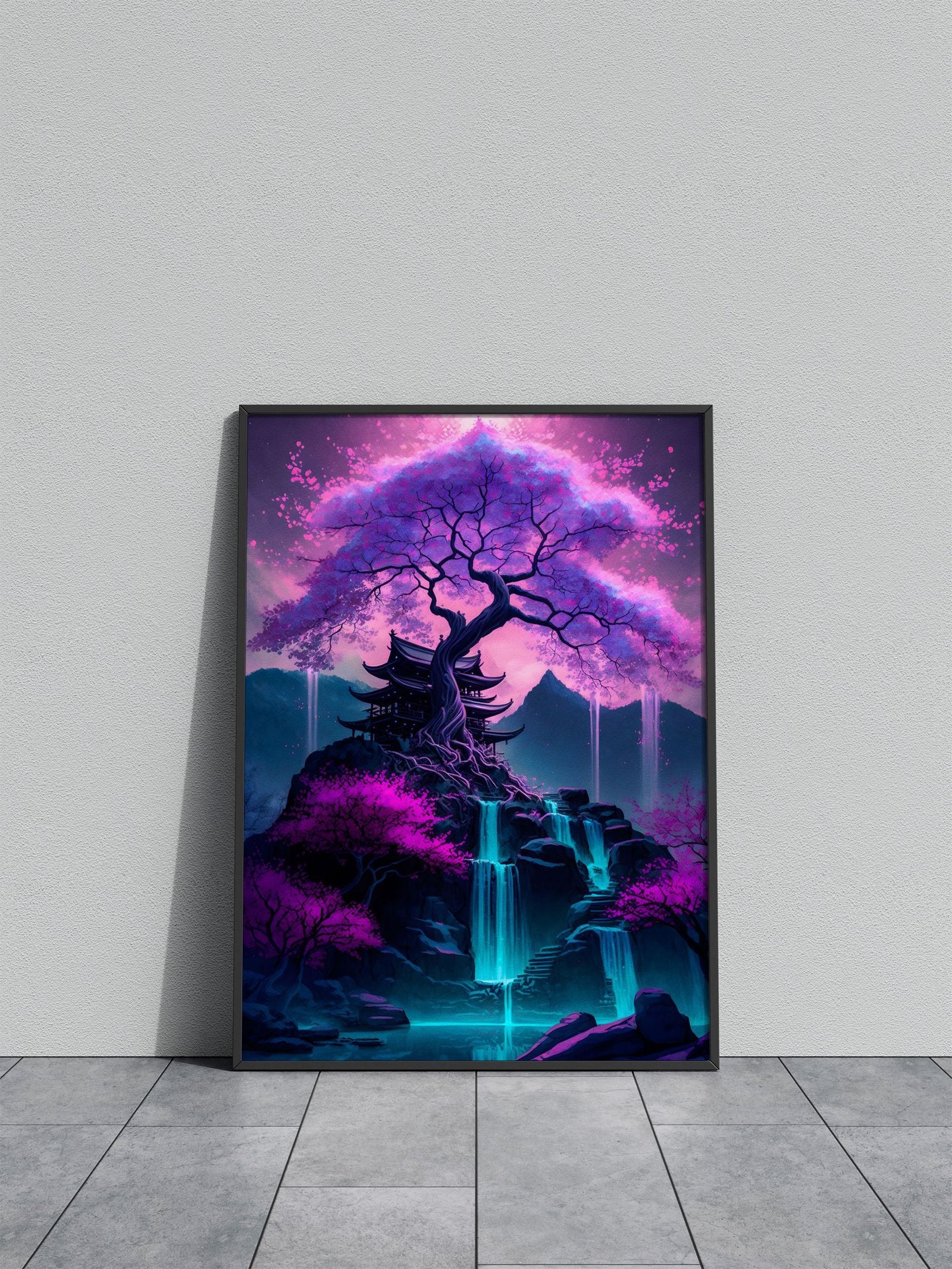Magical Cherry Blossom Asian Style Poster | Wall Art for Home & Office | High-Quality Print - High-Quality Visual Display