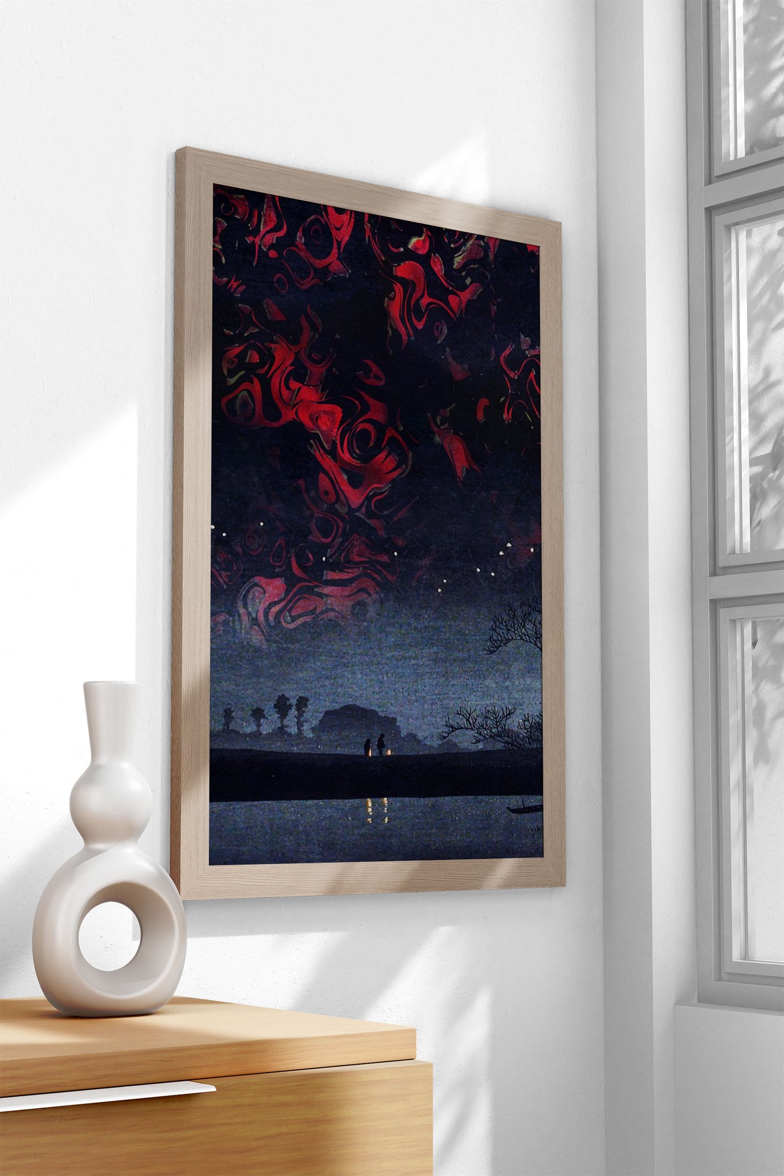 Magical Japanese night sky Asian Style Poster | Wall Art for Home & Office | High-Quality Print - High-Quality Visual Display
