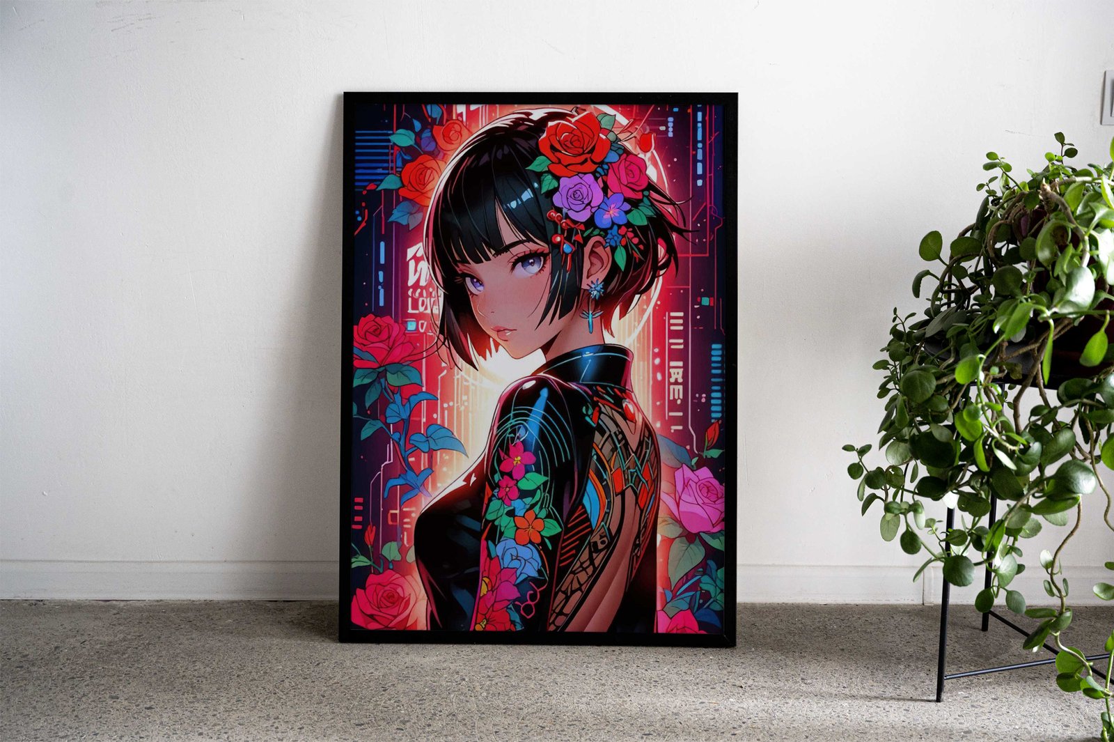 Magical Samurai Girl Asian Style Poster | Wall Art for Home & Office | High-Quality Print - High-Quality Visual Display