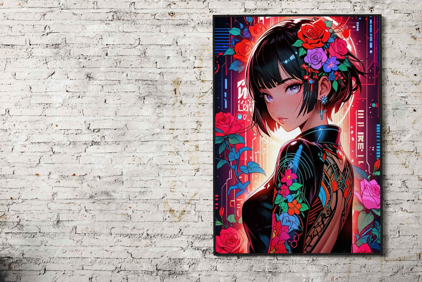 Magical Samurai Girl Asian Style Poster | Wall Art for Home & Office | High-Quality Print - High-Quality Visual Display