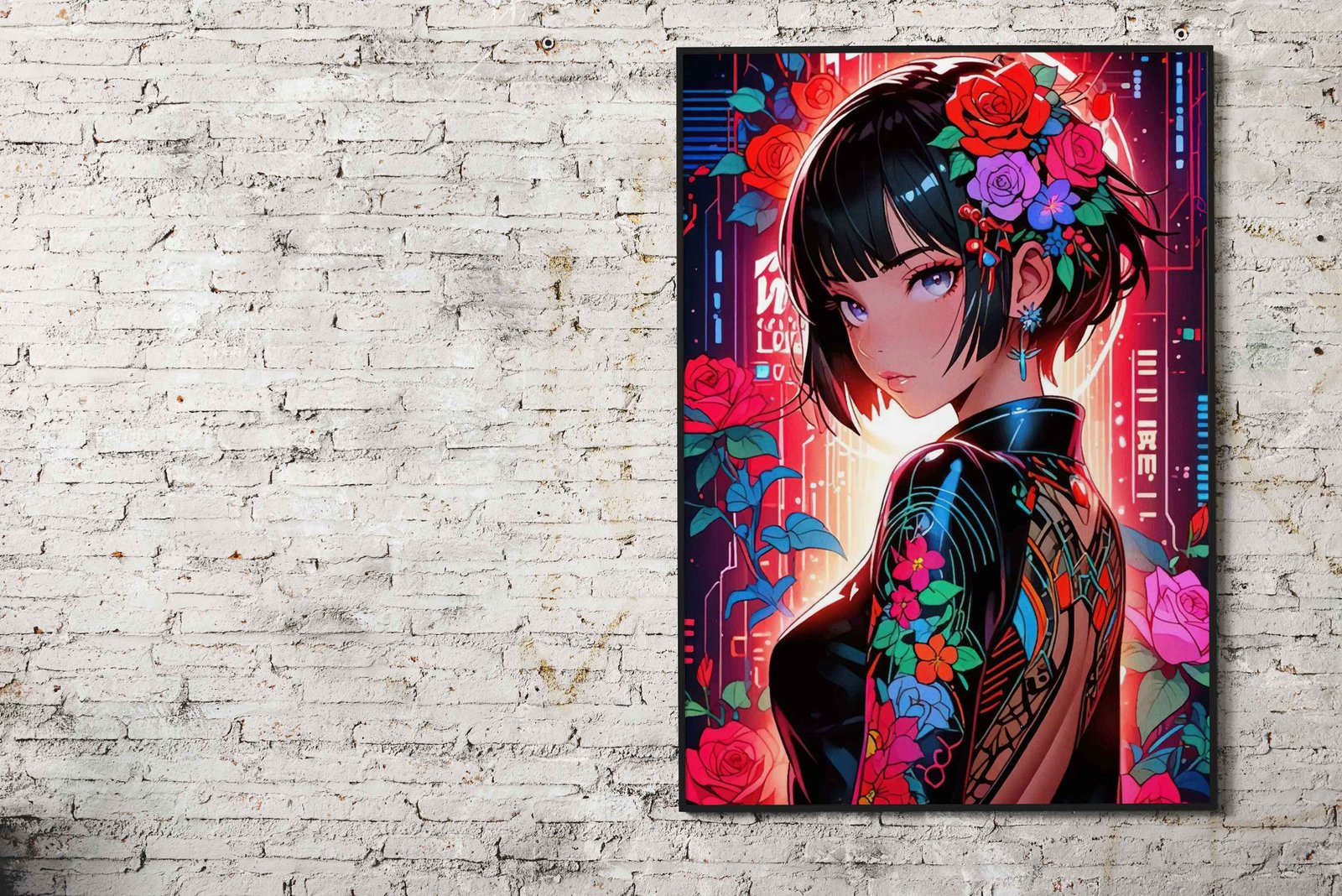 Magical Samurai Girl Asian Style Poster | Wall Art for Home & Office | High-Quality Print - High-Quality Visual Display