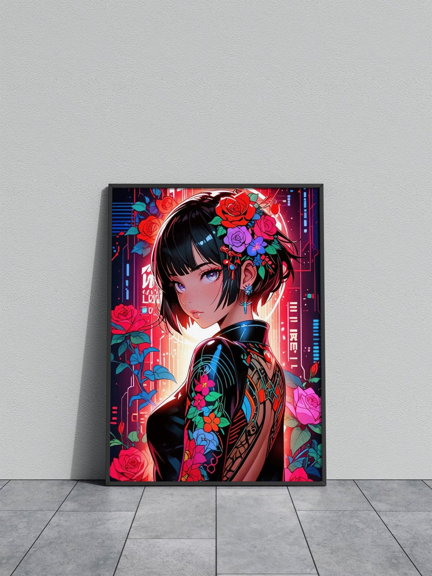 Magical Samurai Girl Asian Style Poster | Wall Art for Home & Office | High-Quality Print - High-Quality Visual Display