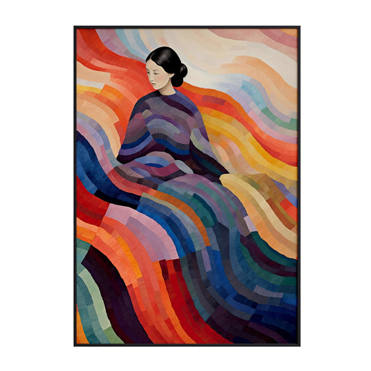 Multicolored Spirit of an Asian Lady