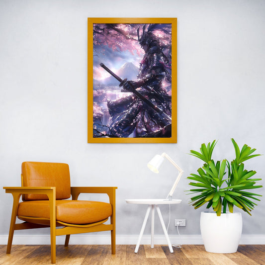 Majestic Blossom Samurai Asian Style Poster | Wall Art for Home & Office | High-Quality Print - High-Quality Visual Display
