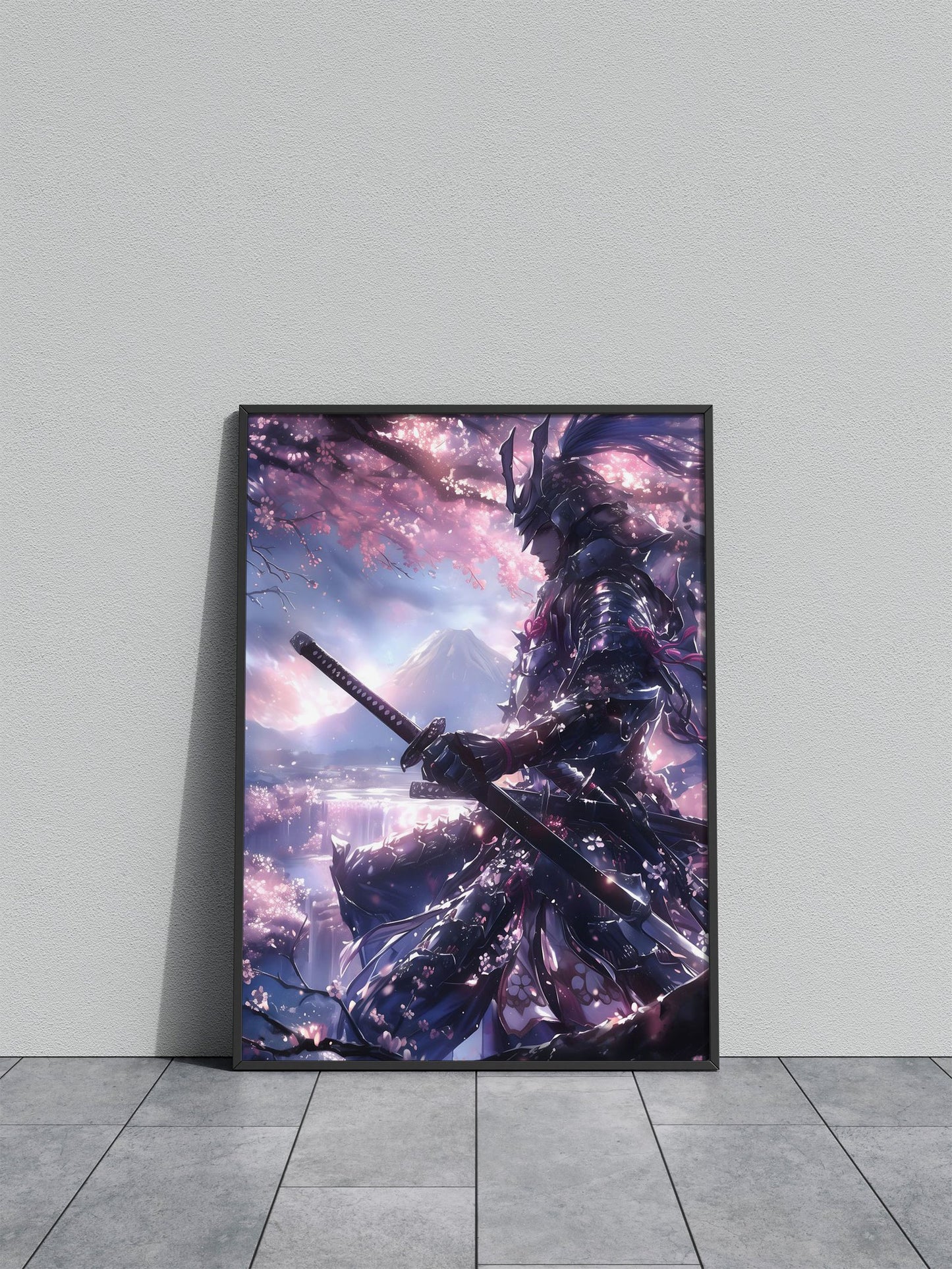 Majestic Blossom Samurai Asian Style Poster | Wall Art for Home & Office | High-Quality Print - High-Quality Visual Display