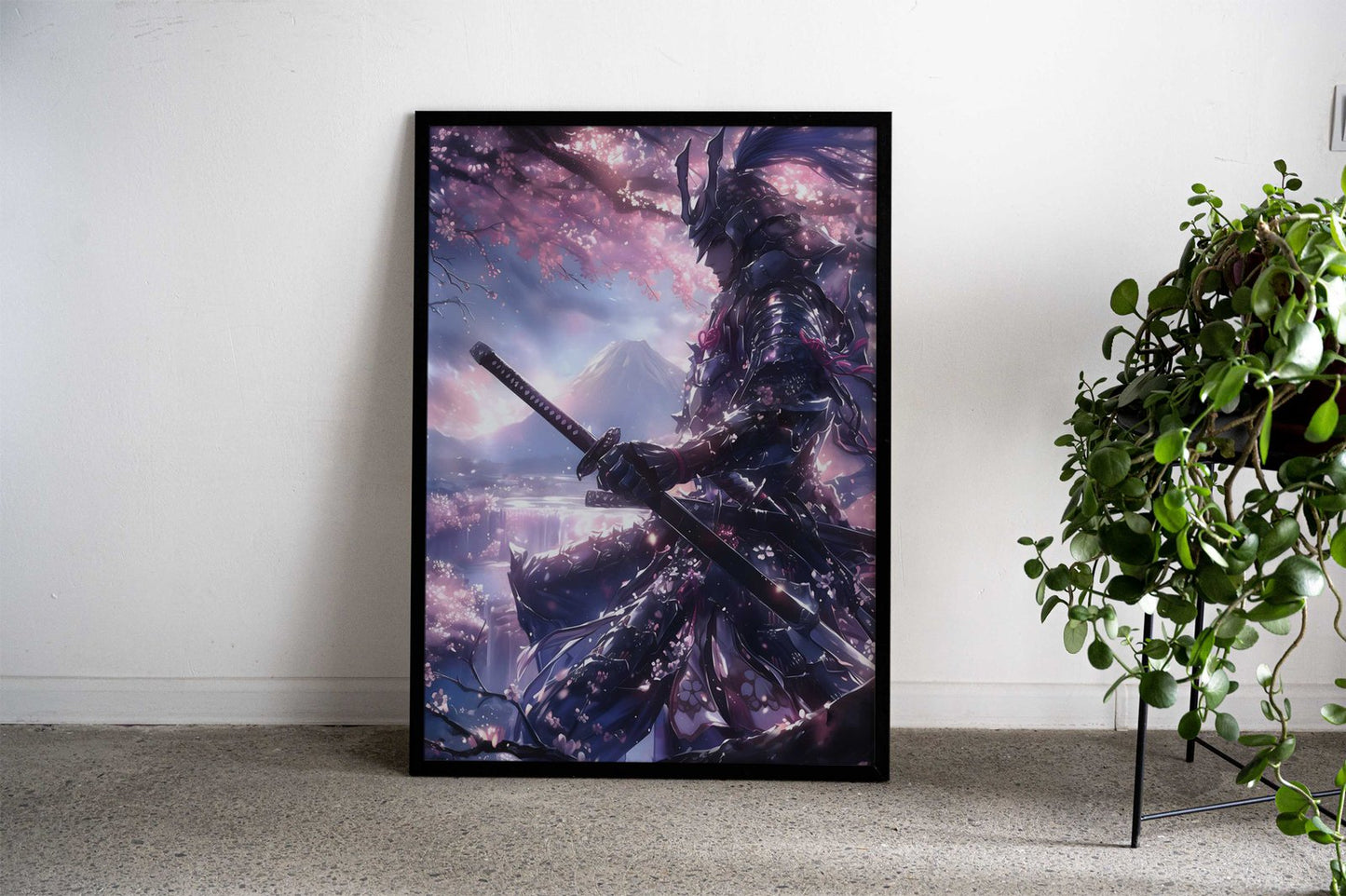 Majestic Blossom Samurai Asian Style Poster | Wall Art for Home & Office | High-Quality Print - High-Quality Visual Display