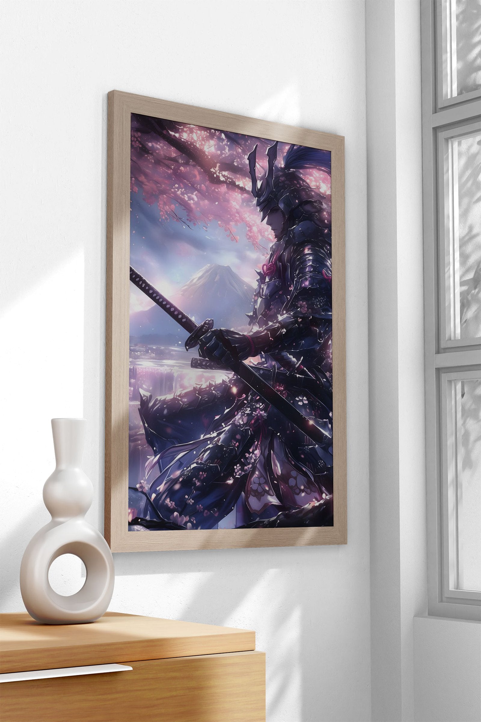 Majestic Blossom Samurai Asian Style Poster | Wall Art for Home & Office | High-Quality Print - High-Quality Visual Display