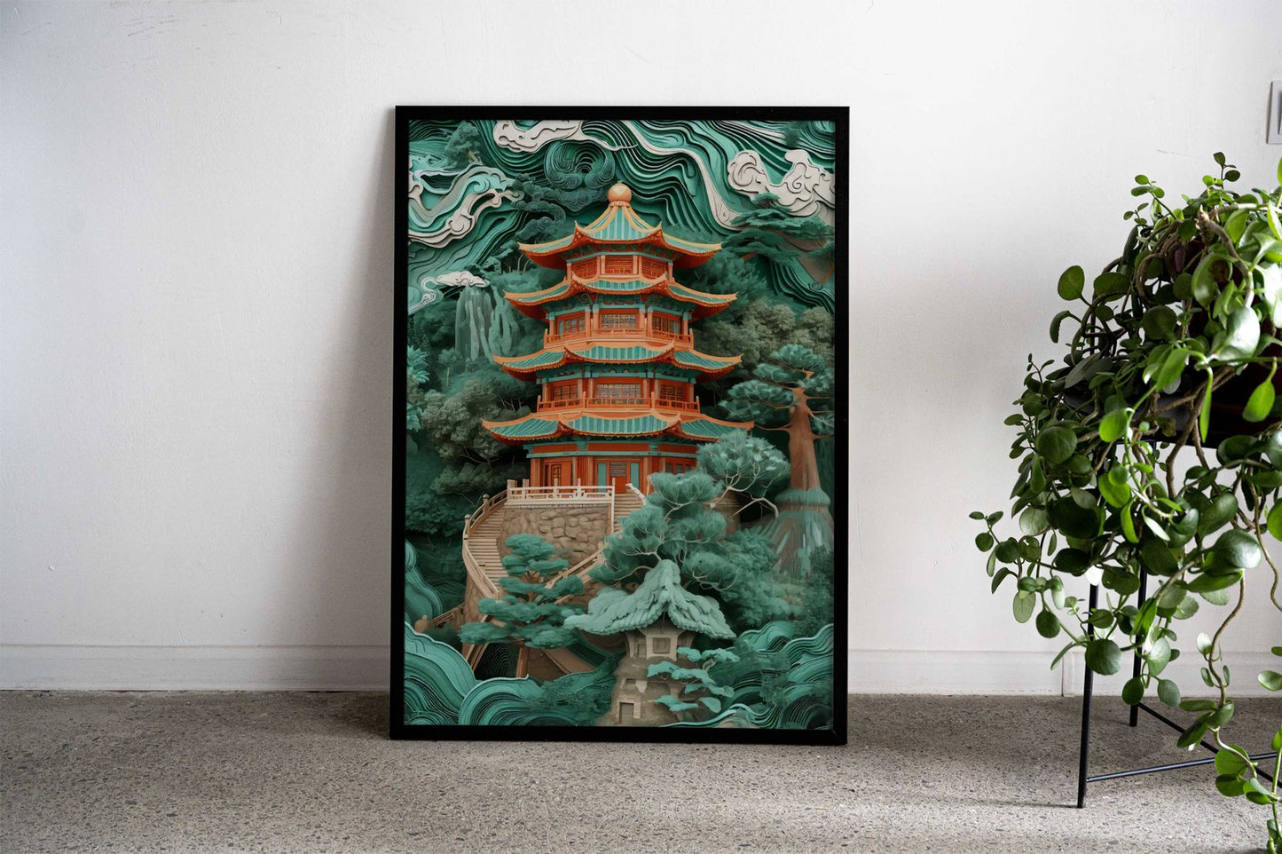 Majestic Chinese pagoda Asian Style Poster | Wall Art for Home & Office | High-Quality Print - High-Quality Visual Display
