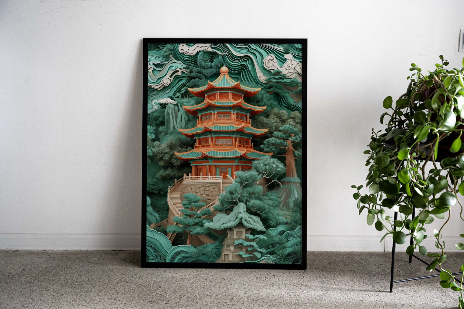 Majestic Chinese pagoda Asian Style Poster | Wall Art for Home & Office | High-Quality Print - High-Quality Visual Display