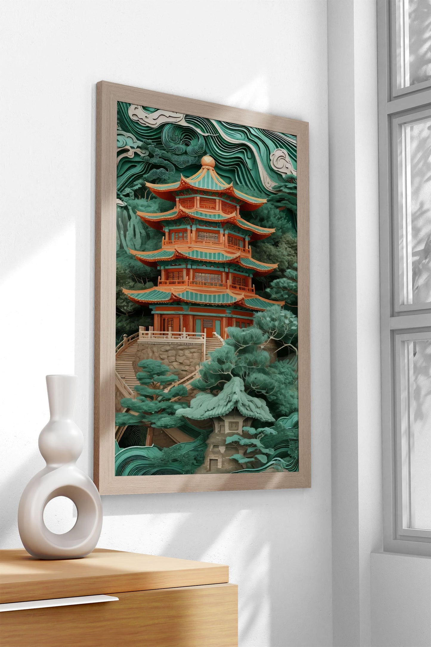 Majestic Chinese pagoda Asian Style Poster | Wall Art for Home & Office | High-Quality Print - High-Quality Visual Display