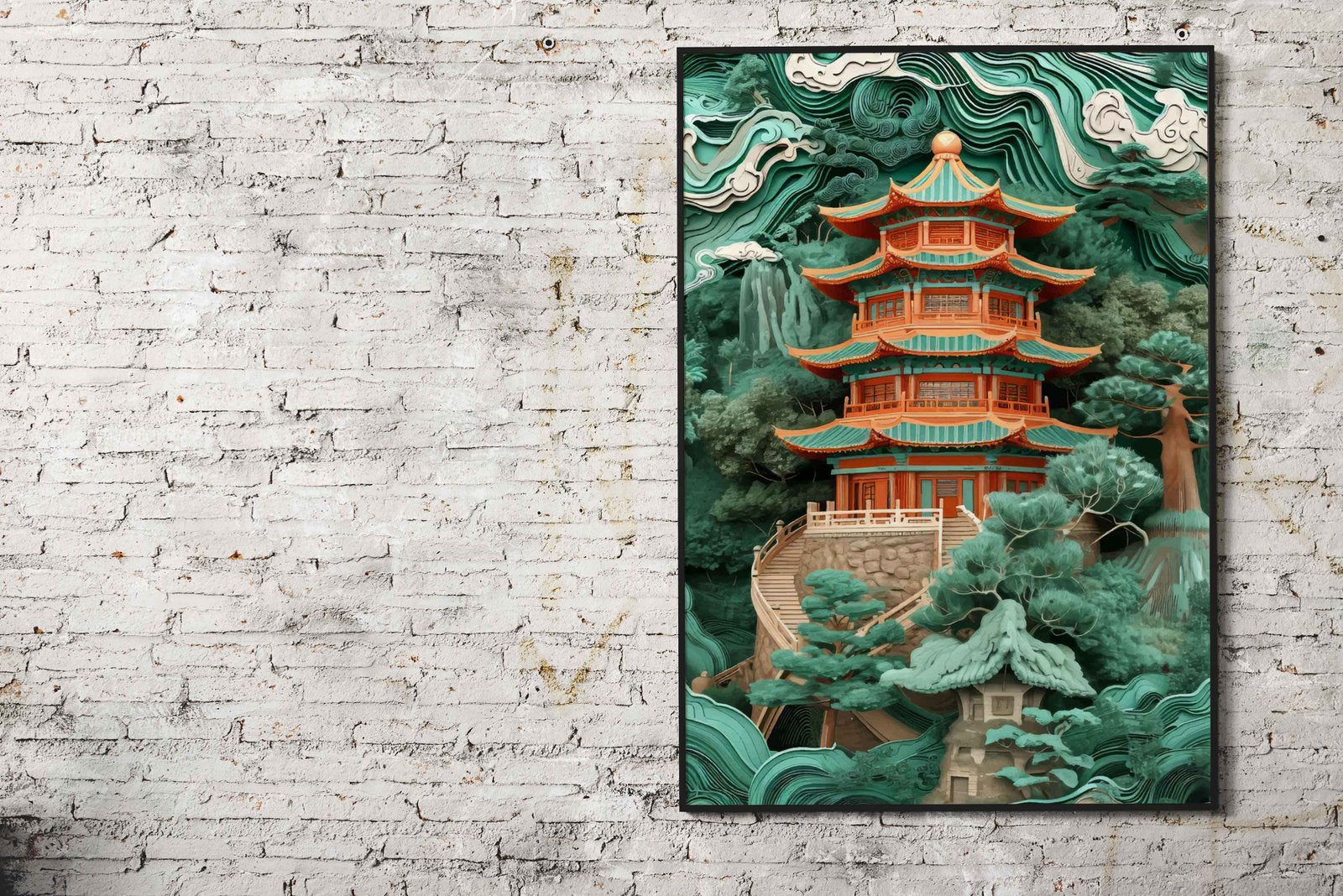Majestic Chinese pagoda Asian Style Poster | Wall Art for Home & Office | High-Quality Print - High-Quality Visual Display