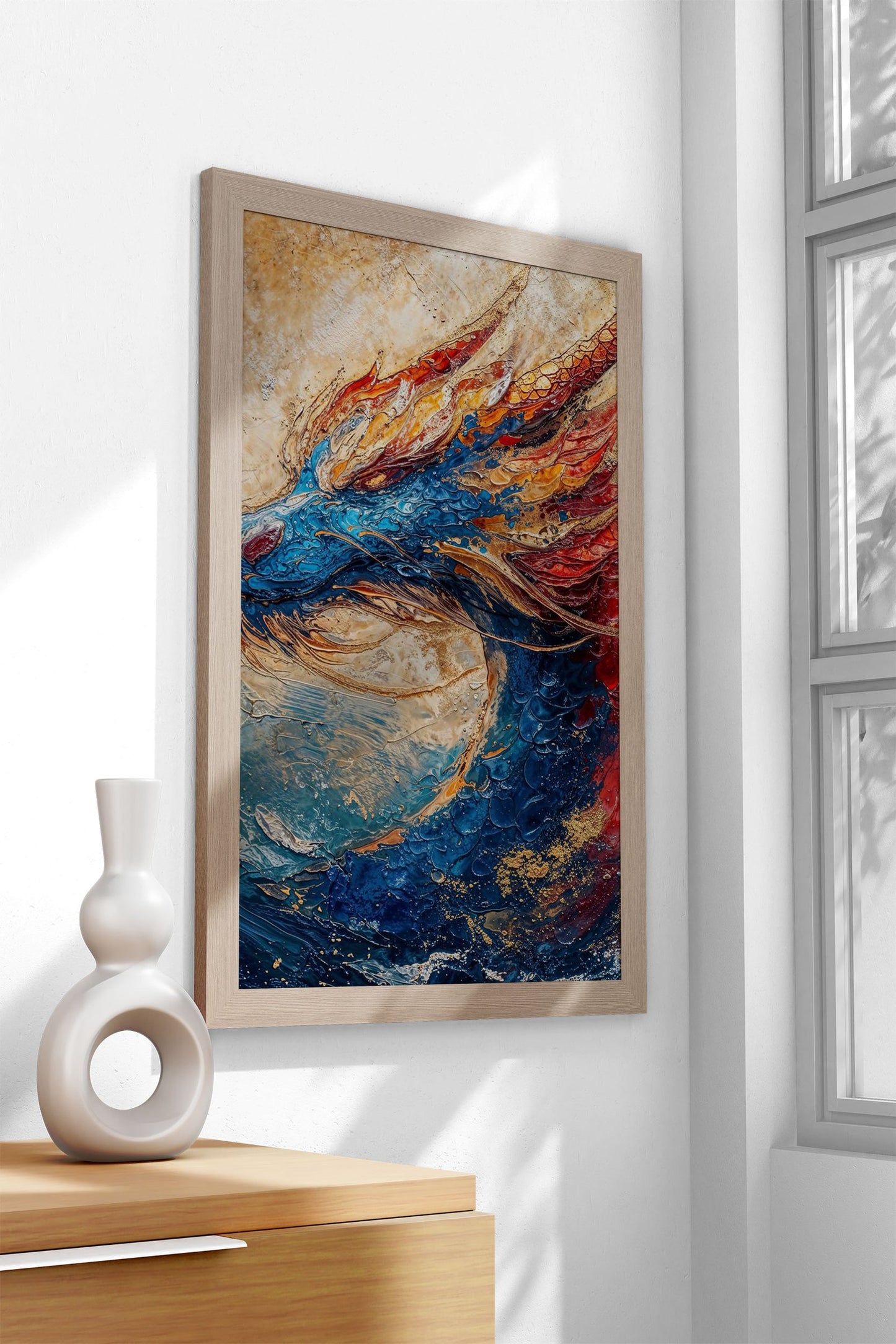 Majestic Dragon Asian Style Poster | Wall Art for Home & Office | High-Quality Print - High-Quality Visual Display