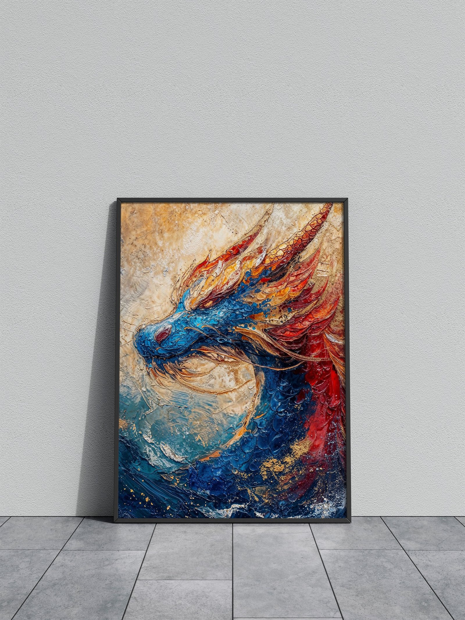 Majestic Dragon Asian Style Poster | Wall Art for Home & Office | High-Quality Print - High-Quality Visual Display
