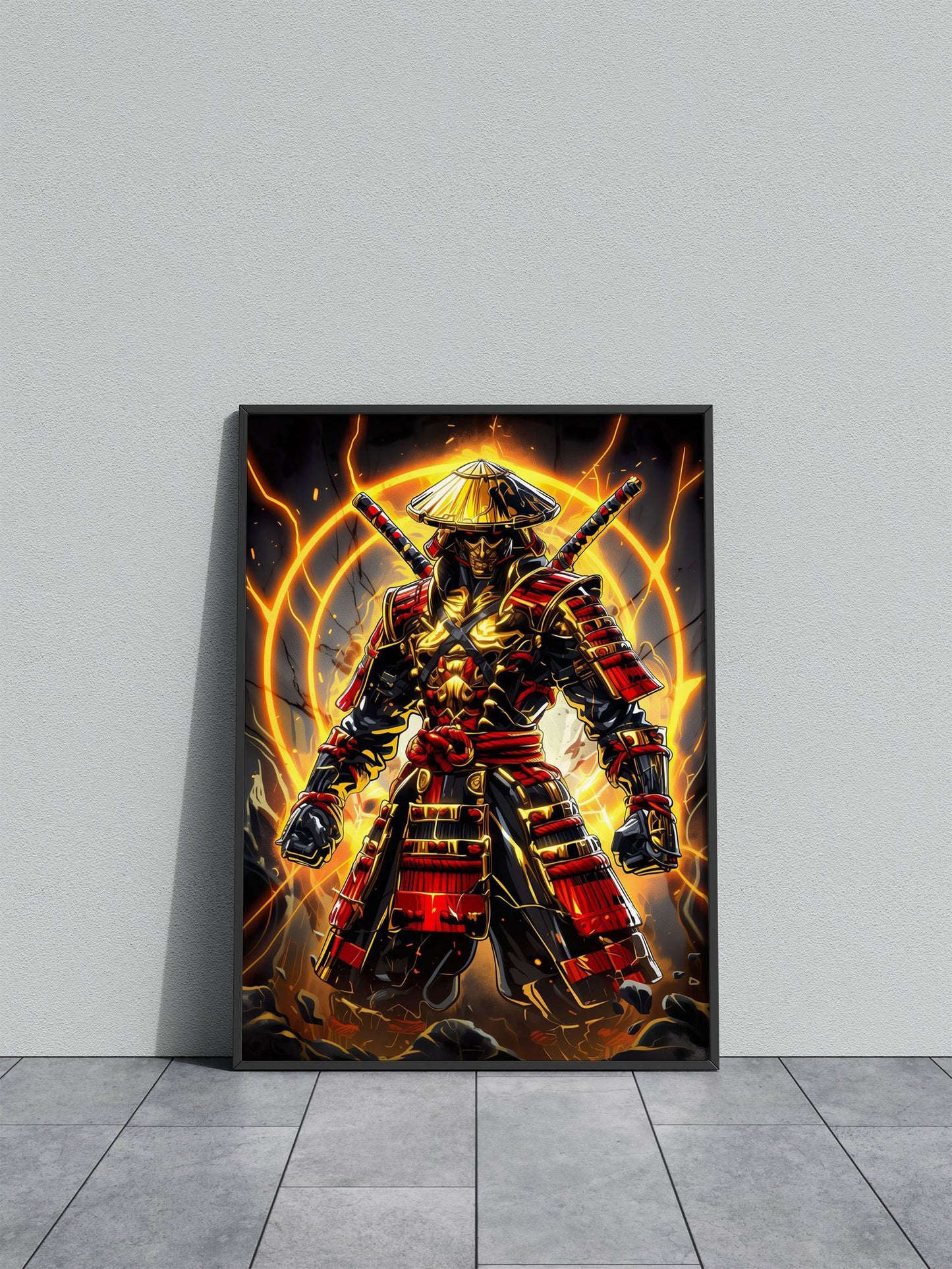 Majestic Golden Samurai Asian Style Poster | Wall Art for Home & Office | High-Quality Print - High-Quality Visual Display