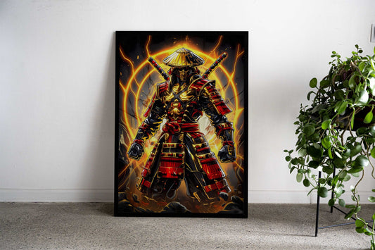 Majestic Golden Samurai Asian Style Poster | Wall Art for Home & Office | High-Quality Print - High-Quality Visual Display