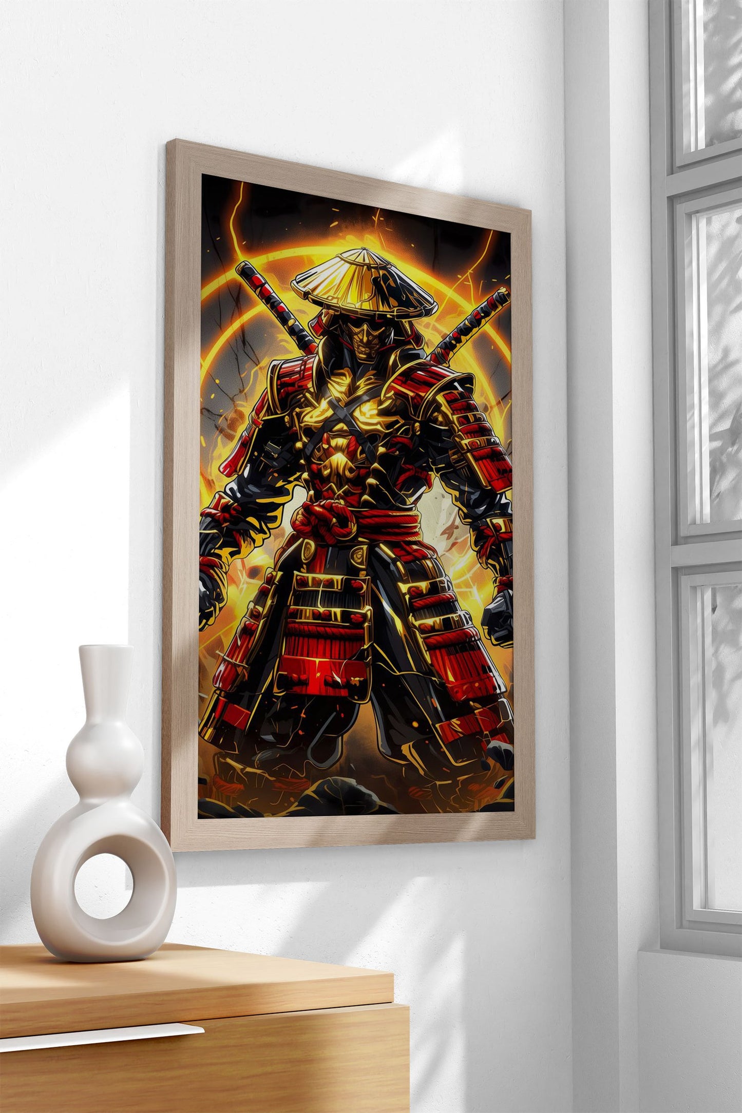 Majestic Golden Samurai Asian Style Poster | Wall Art for Home & Office | High-Quality Print - High-Quality Visual Display