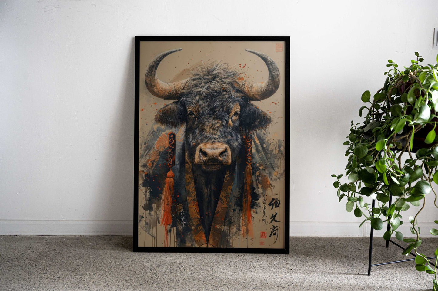 Majestic Ox in Hanfu Asian Style Poster | Wall Art for Home & Office | High-Quality Print - High-Quality Visual Display