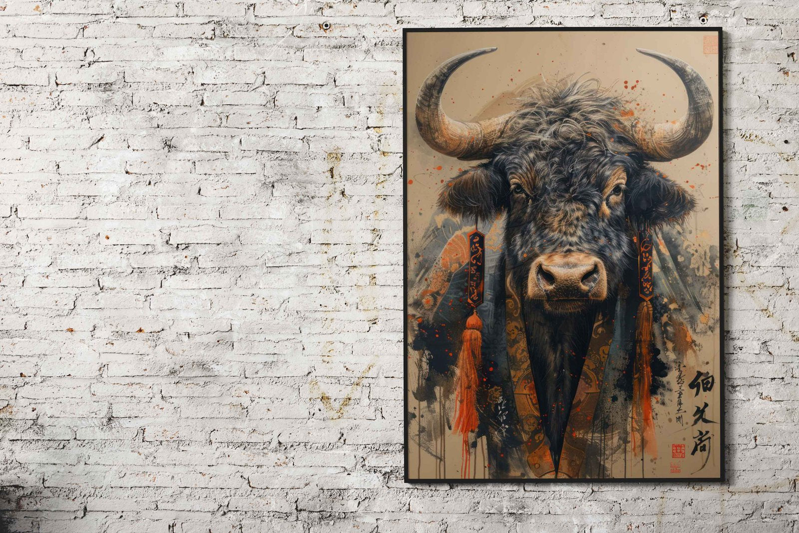 Majestic Ox in Hanfu Asian Style Poster | Wall Art for Home & Office | High-Quality Print - High-Quality Visual Display