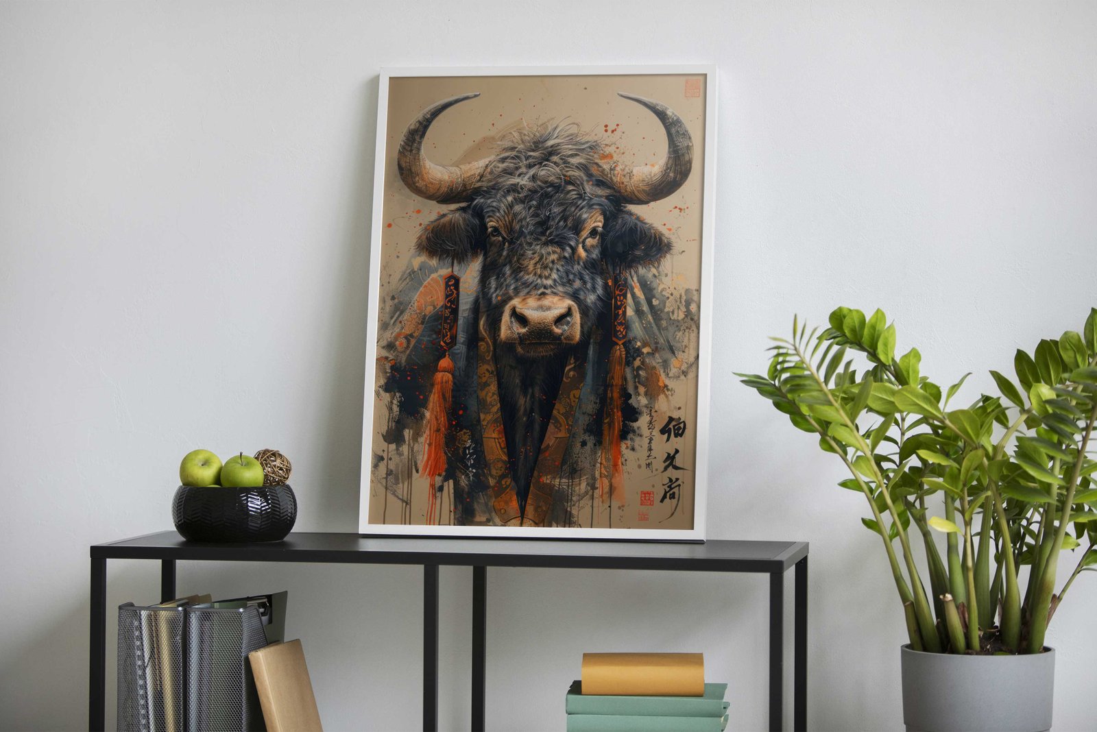 Majestic Ox in Hanfu Asian Style Poster | Wall Art for Home & Office | High-Quality Print - High-Quality Visual Display