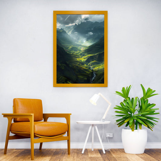 Majestic Rice Terraces Asian Style Poster | Wall Art for Home & Office | High-Quality Print - High-Quality Visual Display