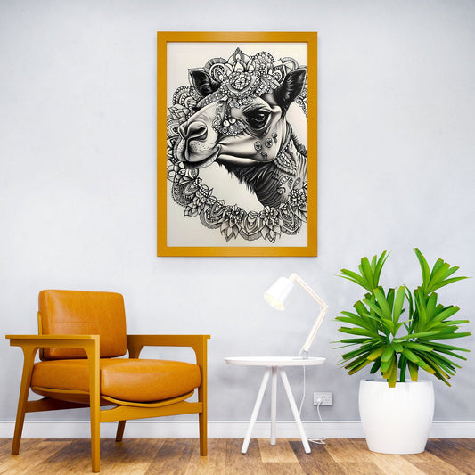 Mandala Camel Asian Style Poster | Wall Art for Home & Office | High-Quality Print - High-Quality Visual Display