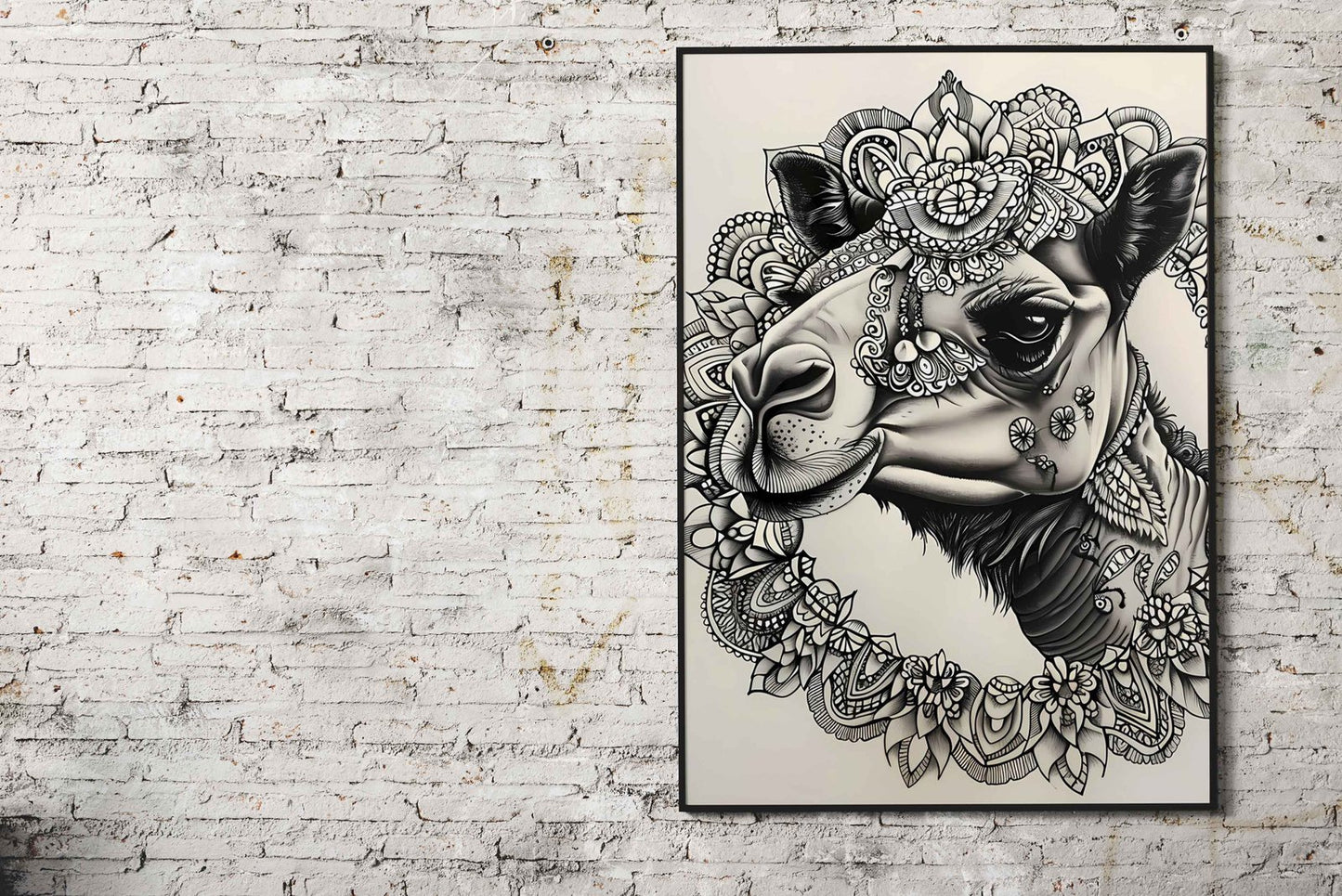 Mandala Camel Asian Style Poster | Wall Art for Home & Office | High-Quality Print - High-Quality Visual Display