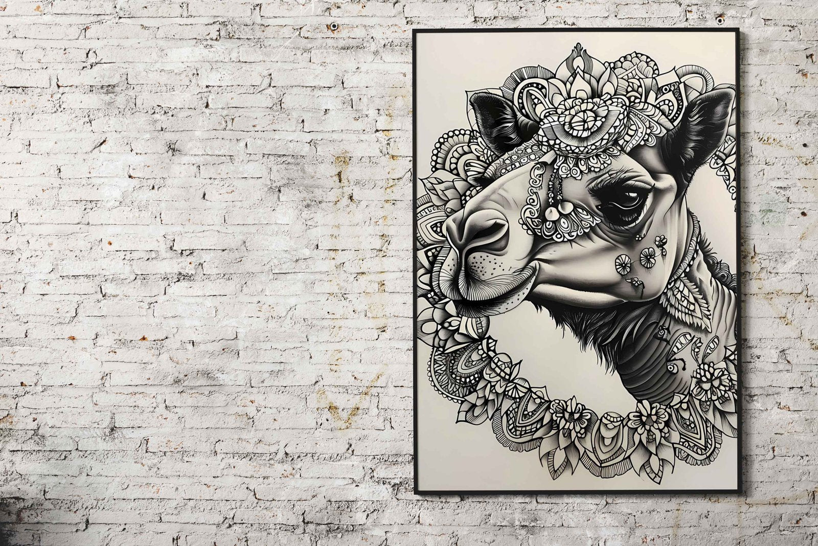 Mandala Camel Asian Style Poster | Wall Art for Home & Office | High-Quality Print - High-Quality Visual Display