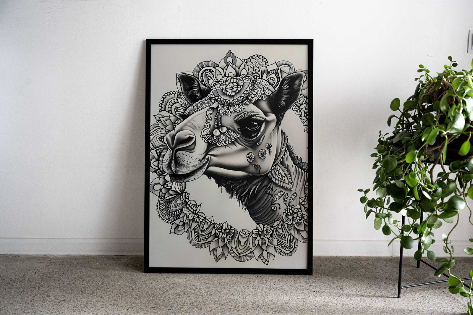 Mandala Camel Asian Style Poster | Wall Art for Home & Office | High-Quality Print - High-Quality Visual Display
