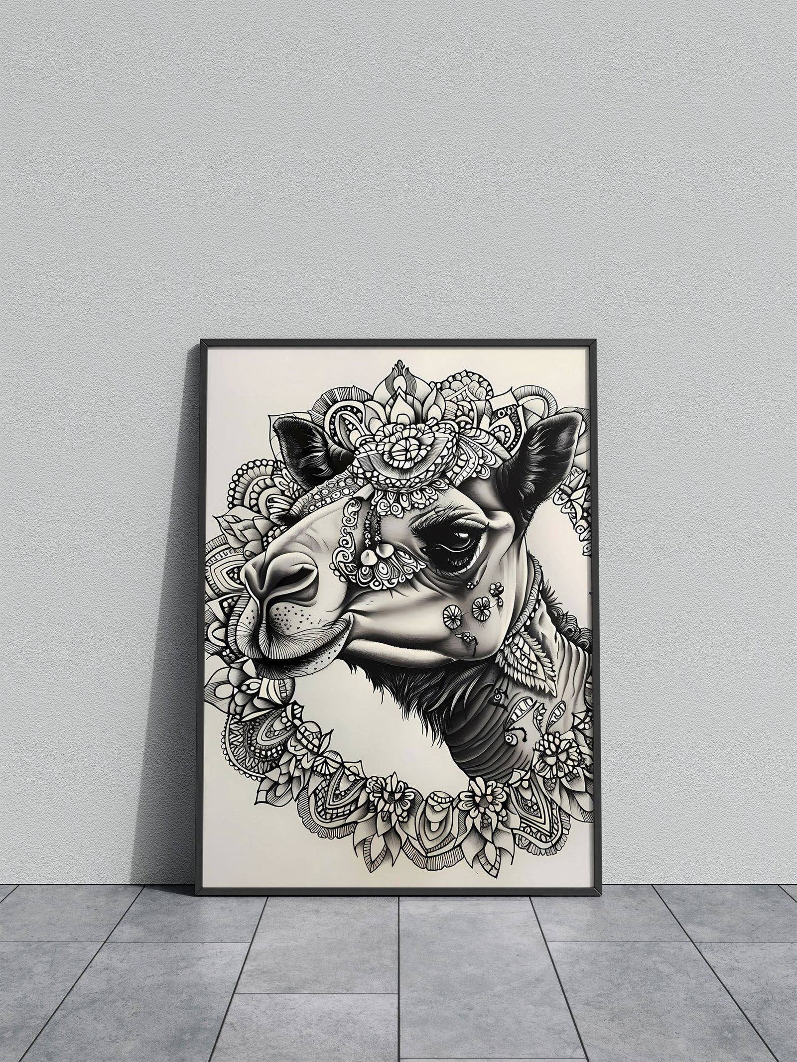 Mandala Camel Asian Style Poster | Wall Art for Home & Office | High-Quality Print - High-Quality Visual Display