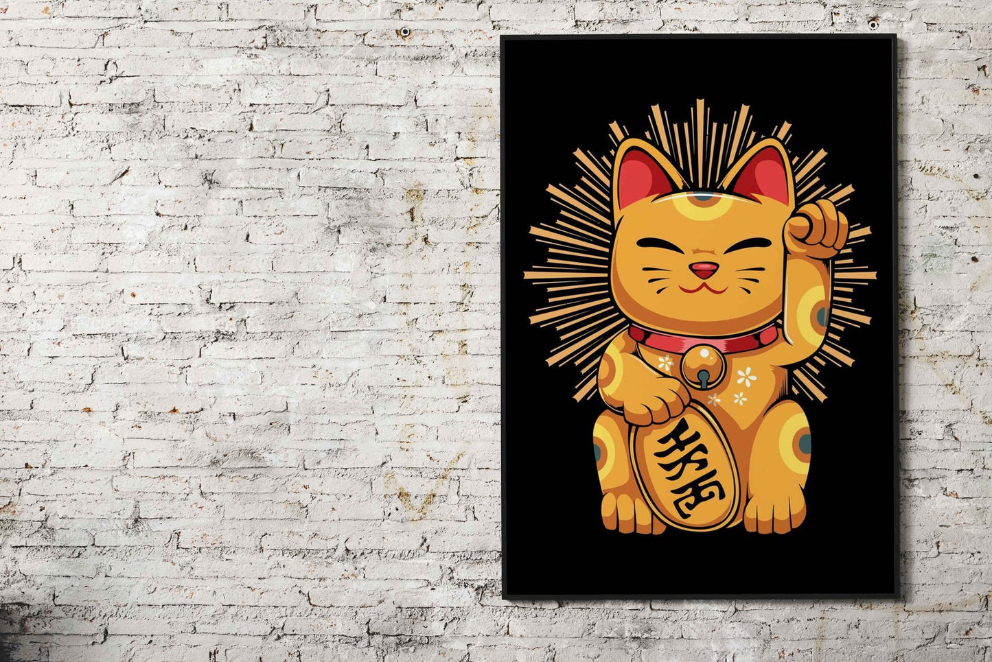 Maneki Lucky Cat Asian Style Poster | Wall Art for Home & Office | High-Quality Print - High-Quality Visual Display