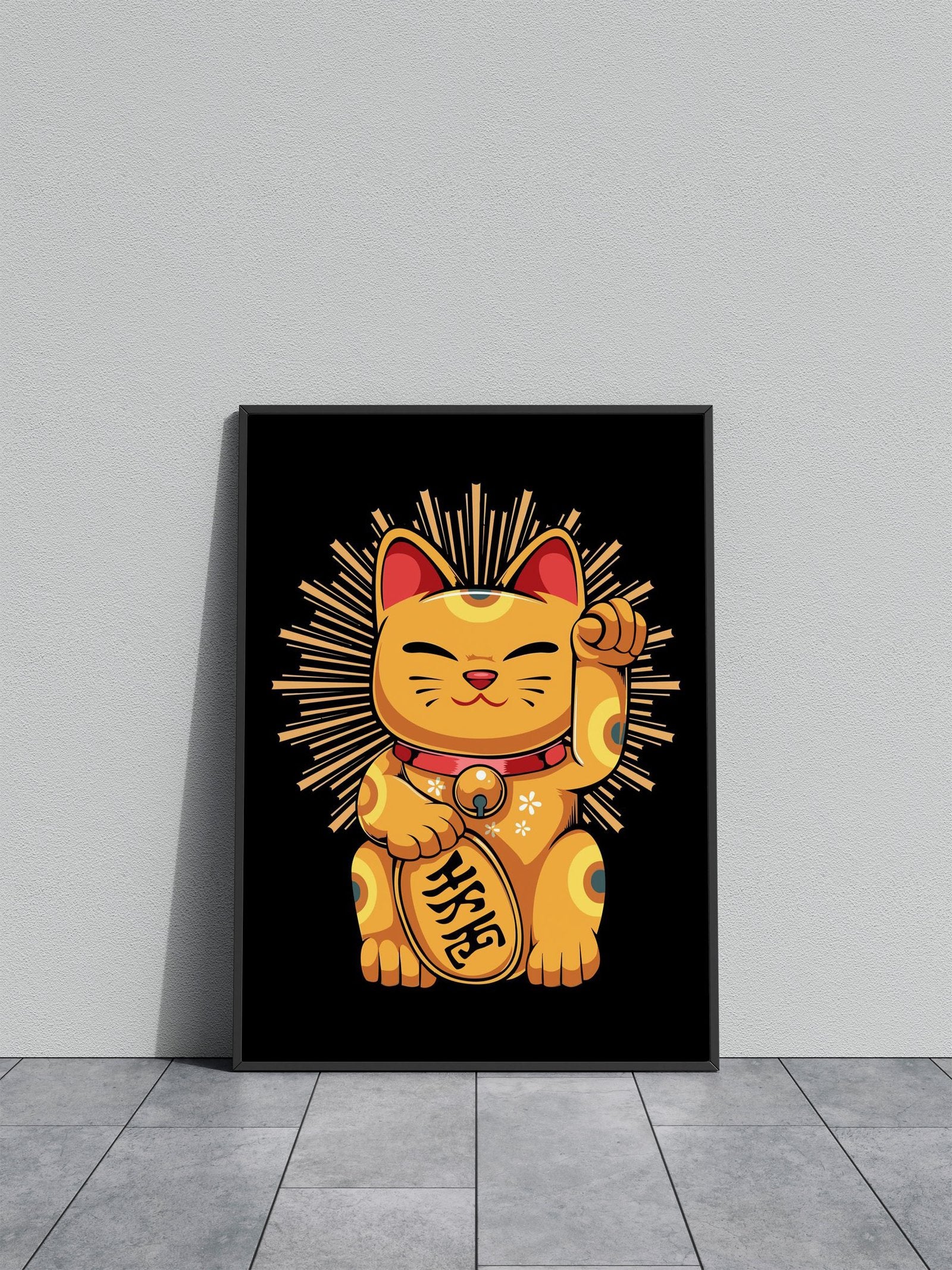 Maneki Lucky Cat Asian Style Poster | Wall Art for Home & Office | High-Quality Print - High-Quality Visual Display