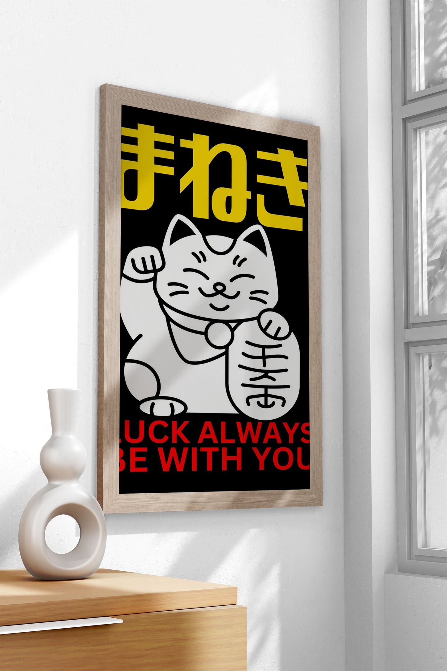 Maneki Neko JAPANESE CAT Asian Style Poster | Wall Art for Home & Office | High-Quality Print - High-Quality Visual Display