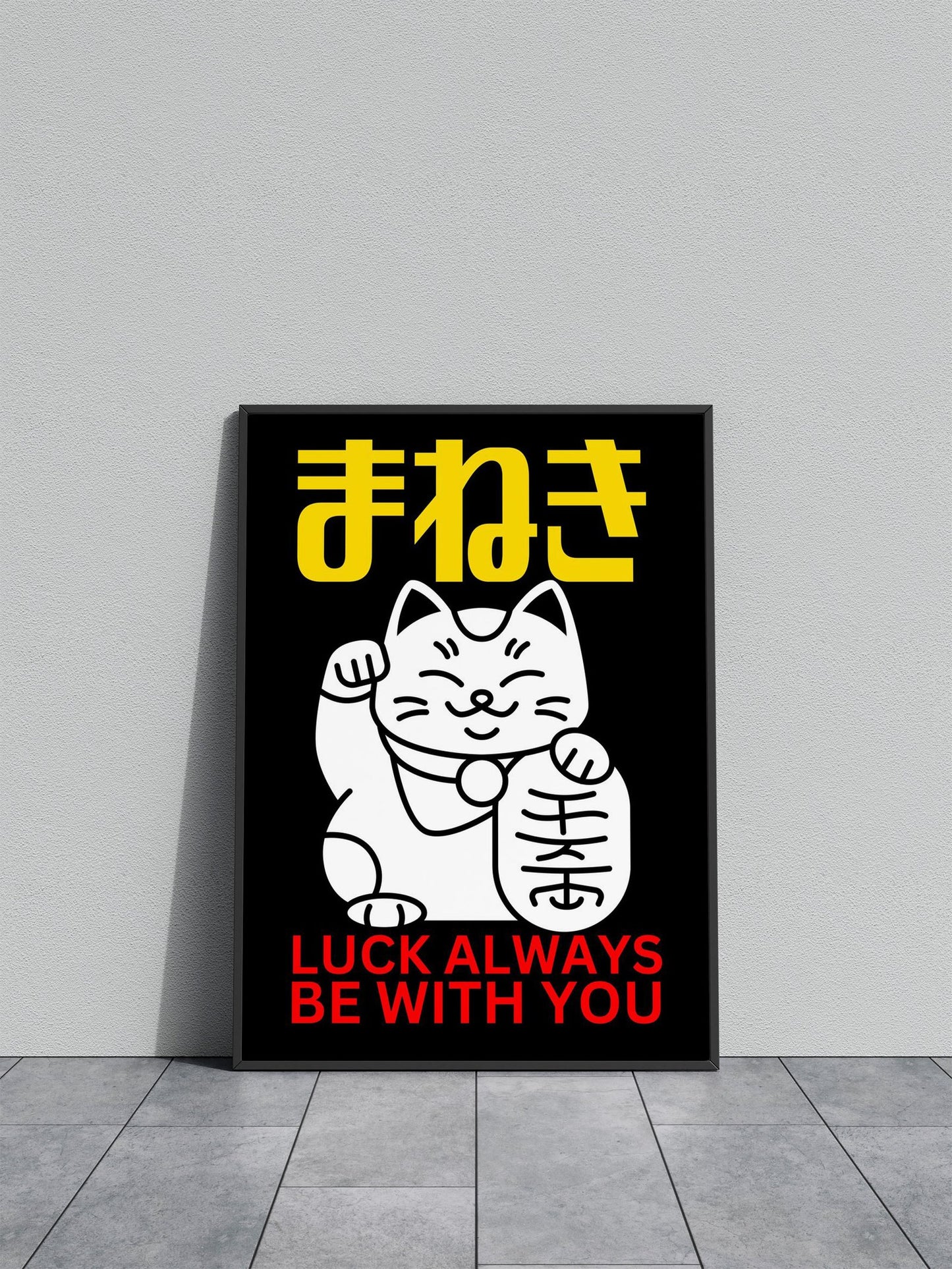 Maneki Neko JAPANESE CAT Asian Style Poster | Wall Art for Home & Office | High-Quality Print - High-Quality Visual Display