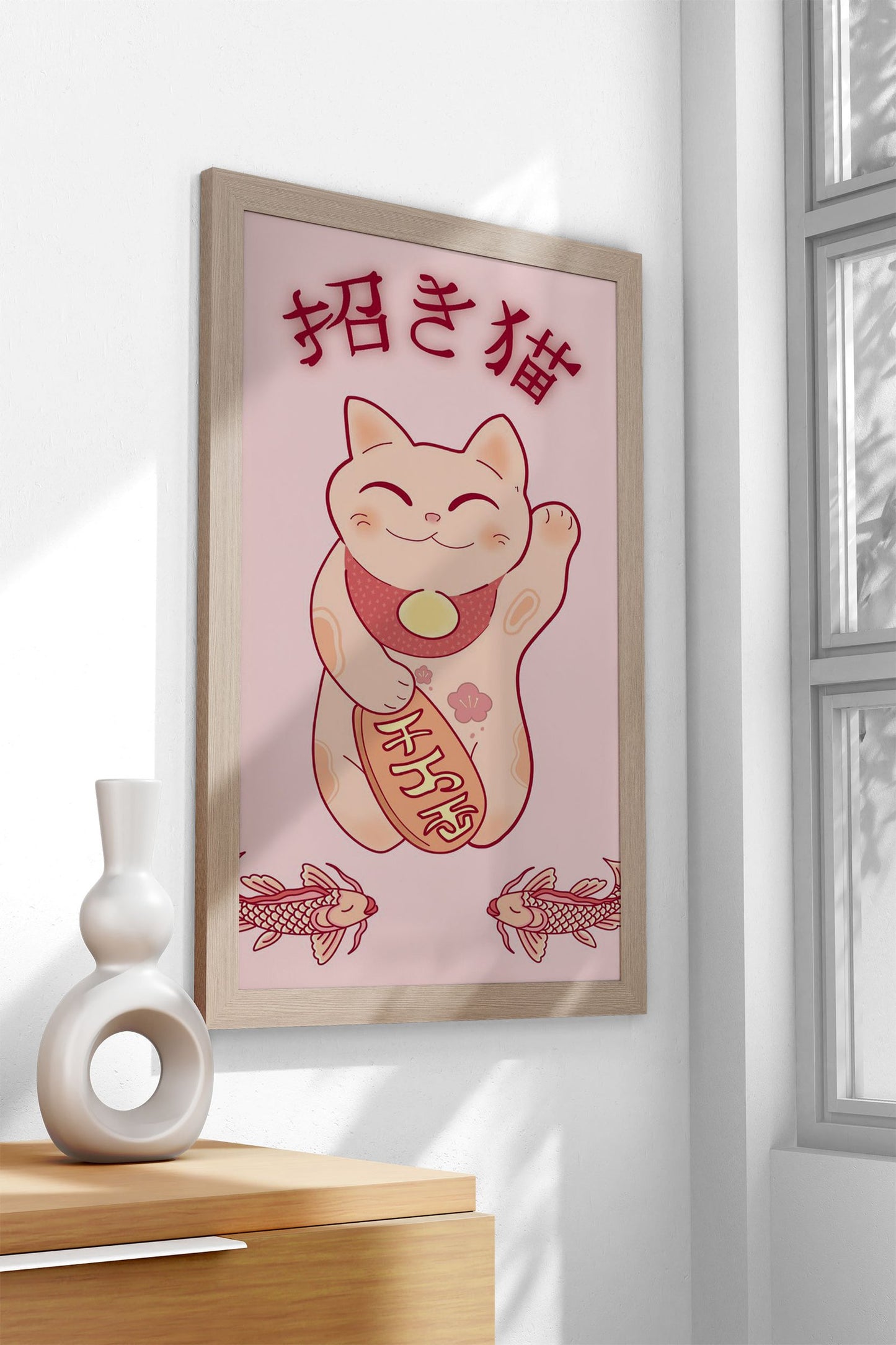 Maneki Neko Japan Asian Style Poster | Wall Art for Home & Office | High-Quality Print - High-Quality Visual Display