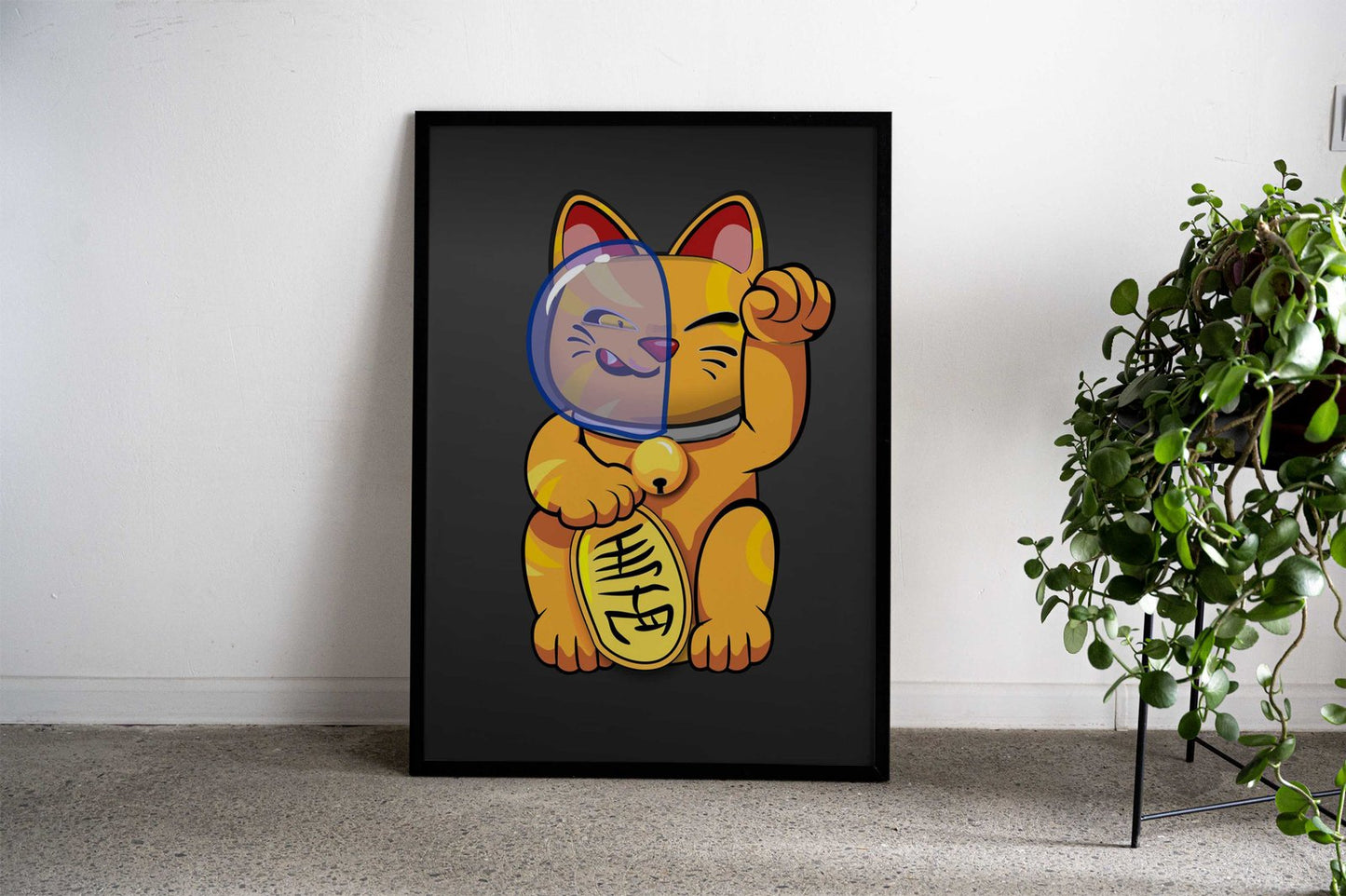 Maneki Neko Lucky Cat Asian Style Poster | Wall Art for Home & Office | High-Quality Print - High-Quality Visual Display