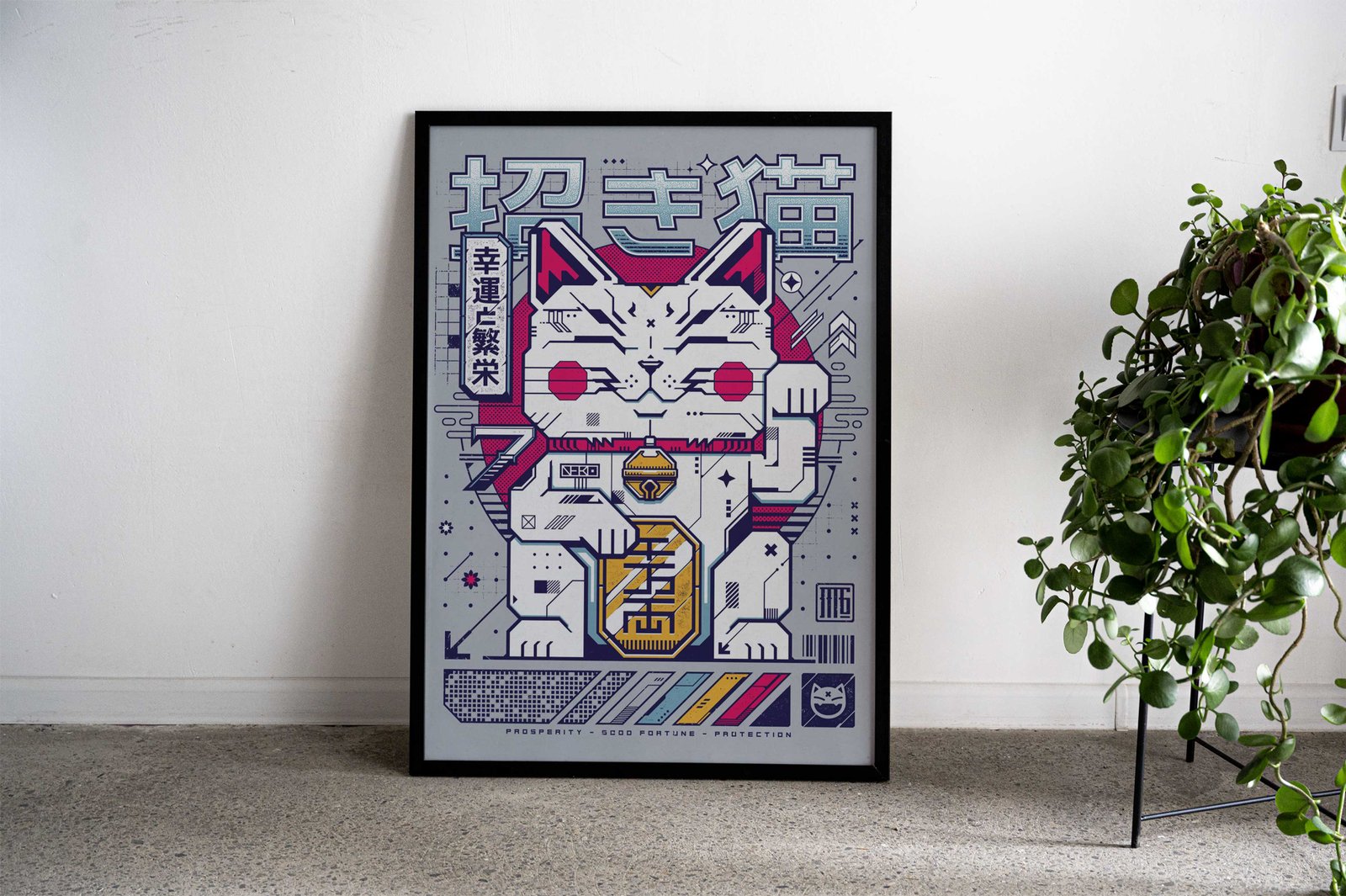 Maneki Neko Asian Style Poster | Wall Art for Home & Office | High-Quality Print - High-Quality Visual Display